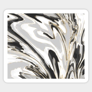 Pastel marble - monochrome gold Sticker